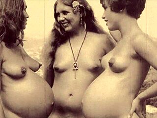 Vintage Preggo Beauty wird in dunklen Laternen hart gefickt Haarige und schmutzige Tagebuch