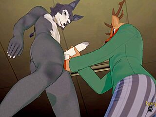 Legosi japonesas gay se follan el culo imponiendo a un hombre negro como un stripper llamado Louis en un anime de yiff peludo