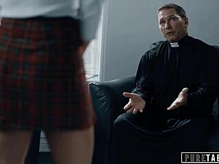 A test scene with an abstinence awkward having sex with a young girl who is losing her analf virginty to the priest