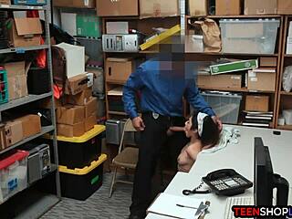 Latina teen 18+ fucks after shoplifting catch