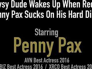 Intense Pleasure Builds As Drowsy Dude Awakens To Redhead Penny Pax Sucking His Hard Dick