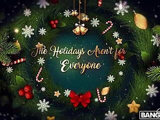 i feel so horny this christmas with my latina milf brunette wife, getting a facial cumshot and creampie in her shaved vagina