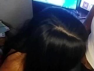 Watch This Latina Prostitute Suck Dick While Pervert Masturbates Her Big Ass And Tits In Mexican Amateur Night!