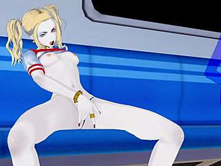 Harley Quinn Fingers Herself on Subway - DC Hentai