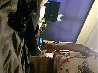 teresa, the sexy brunette pocket rocket, deepthroats and swallows eagerly