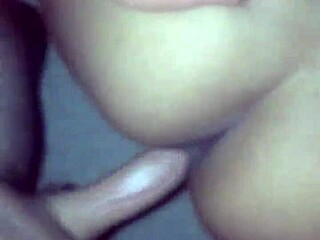 Big ass latina girlfriend bends over for friend's interracial doggystyle cock.