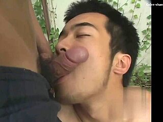 Japanese Gay Twink Teases in Public Shower Scene