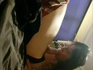 teresa, the sexy brunette pocket rocket, deepthroats and swallows eagerly