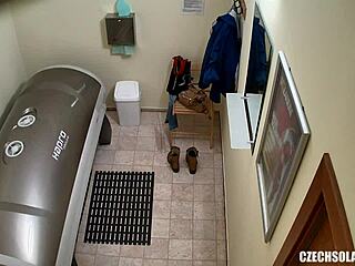 Teen Girl Spied in Solarium with Hidden Cam