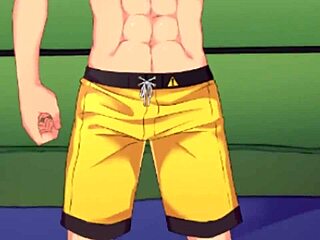 Twinks Flirt and Fight on Beach