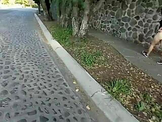 i watch andy hot show her tattooed ass on the street part two