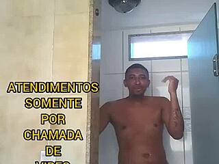 moreno pirocudo carioca showers while servicing via whatsapp video call