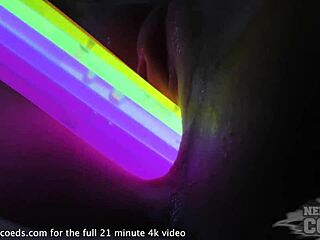 Dialogic tiny blonde model, wanna see me gape my pussy with glowsticks? strange insertions await!