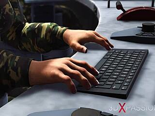 أنا أفضلت النظام في منطقة 51، هذا الأندرويد الأنثى يضرب بلوند جذابة بقوة.