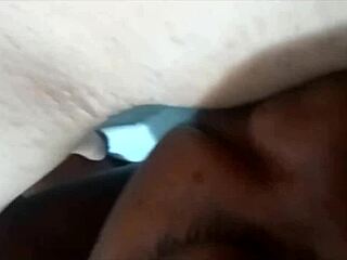 Blonde Brazilian Sucks Ebony Monster Cock, Fucks Pussy, Cums Inside, Keeps Fucking Hard.