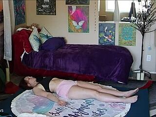 Yoga Lesson Featuring Shaved Areas And Cameltoe