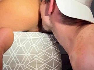 Hairy twink endures intense bareback fucking and creampie.