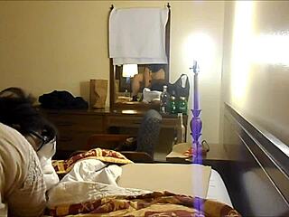 I bent over the ebony teen in the hotel room, her big ass bouncing in doggystyle.