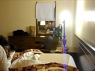 I bent over the ebony teen in the hotel room, her big ass bouncing in doggystyle.