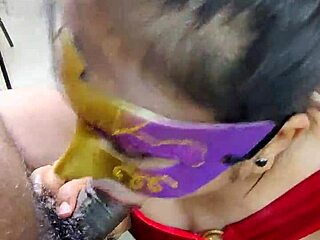 i watch the horny bengali milf give a sloppy blowjob to her boss