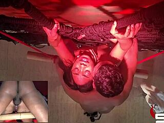 I feel my petite bubble butt bouncing as he pounds my pussy on the swing.