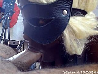 Ebony Beauty Delivers Intense Sloppy Oral Pleasure