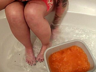 feet sploshing in messy reality