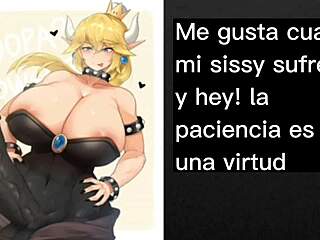 Futa Bowsette dominates with joi, cei, feminization, sissygasm, anal destruction, and femdom.