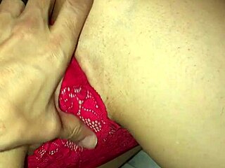 Wife rubs and fingers her wet pussy intensely