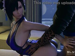 Wow, futanari dengan kontol monster nge-fuck kasar!