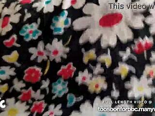 After Washing Dishes, She Chills on the Couch