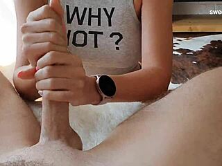 Wife masturbates while holding her fuck doll close