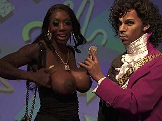 Mystique shows off her tits in public Las Vegas 😏