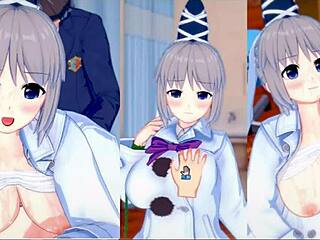 In this 3D hentai anime, Mononobe no Futo enjoys intense tit rubbing! 😍