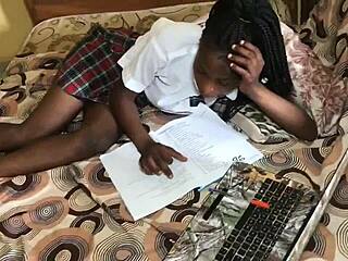 huge big black cock monster fucking teen 18+ pussy deep and hard, ending with creampie explosion