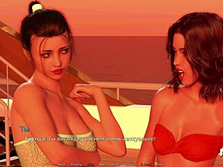 To varme piger springer på en pik i anime