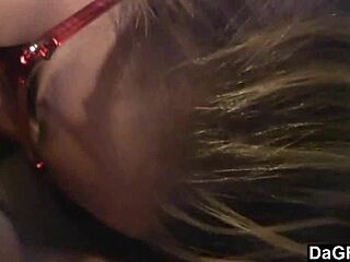 does she suck and get her glasses covered with jizz?