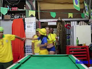 cheerleaders celebrate copa victory in cabaret, turning into wild orgy with latinas and blondes 😈