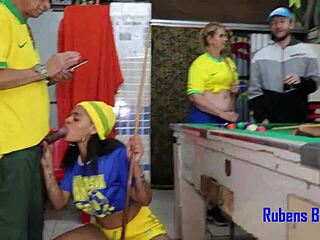 cheerleaders celebrate copa victory in cabaret, turning into wild orgy with latinas and blondes 😈