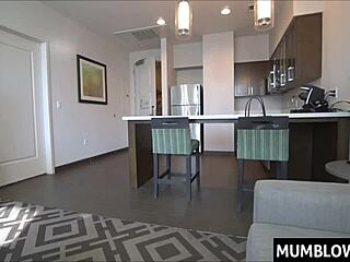 In this taboo scene, the stepmommy helps fix her stepson's boner.