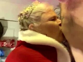 Hot mature mommavee celebrates christmas with her step cousin.