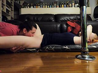 Slow romance on the sofa