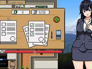 Follando a la profesora de yoga en el juego hentai Life Pressure Ep 1 para aliviar el estrés laboral con polla monstruosa