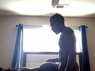 slim thick ebony rides big black cock homemade