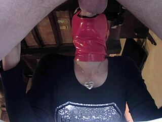 Laura's rough blowjob and deepthroat on the sofa stir deep emotions