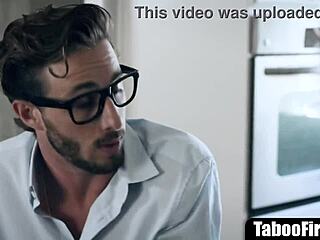 hot office clerk bent over, getting roughly fucked and face-fucked by her colleague.