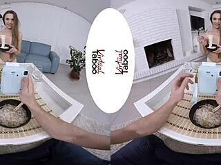 Virtual taboo scene where huge cock stretches her tight ass