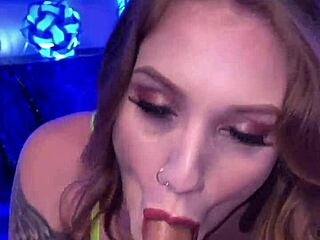 Tattooed babe gets a quick fuck off set