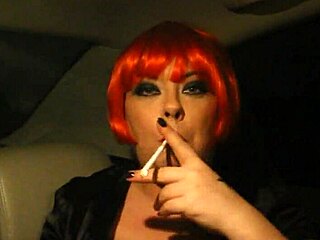 Bbw Tina's Smoking Fetish Contrasts With Mistress In Car