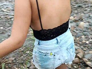 Linda Morena se jebe na javnoj ulici duboko grle i analno u amaterskoj spoljašnjoj sceni